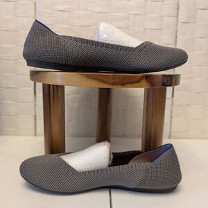 Rothy's The Flat Gray Houndstooth Ballet Flats Shoes Comfortable‎